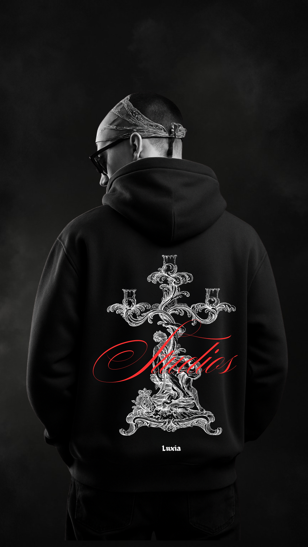 Hoodie Negro Grafito