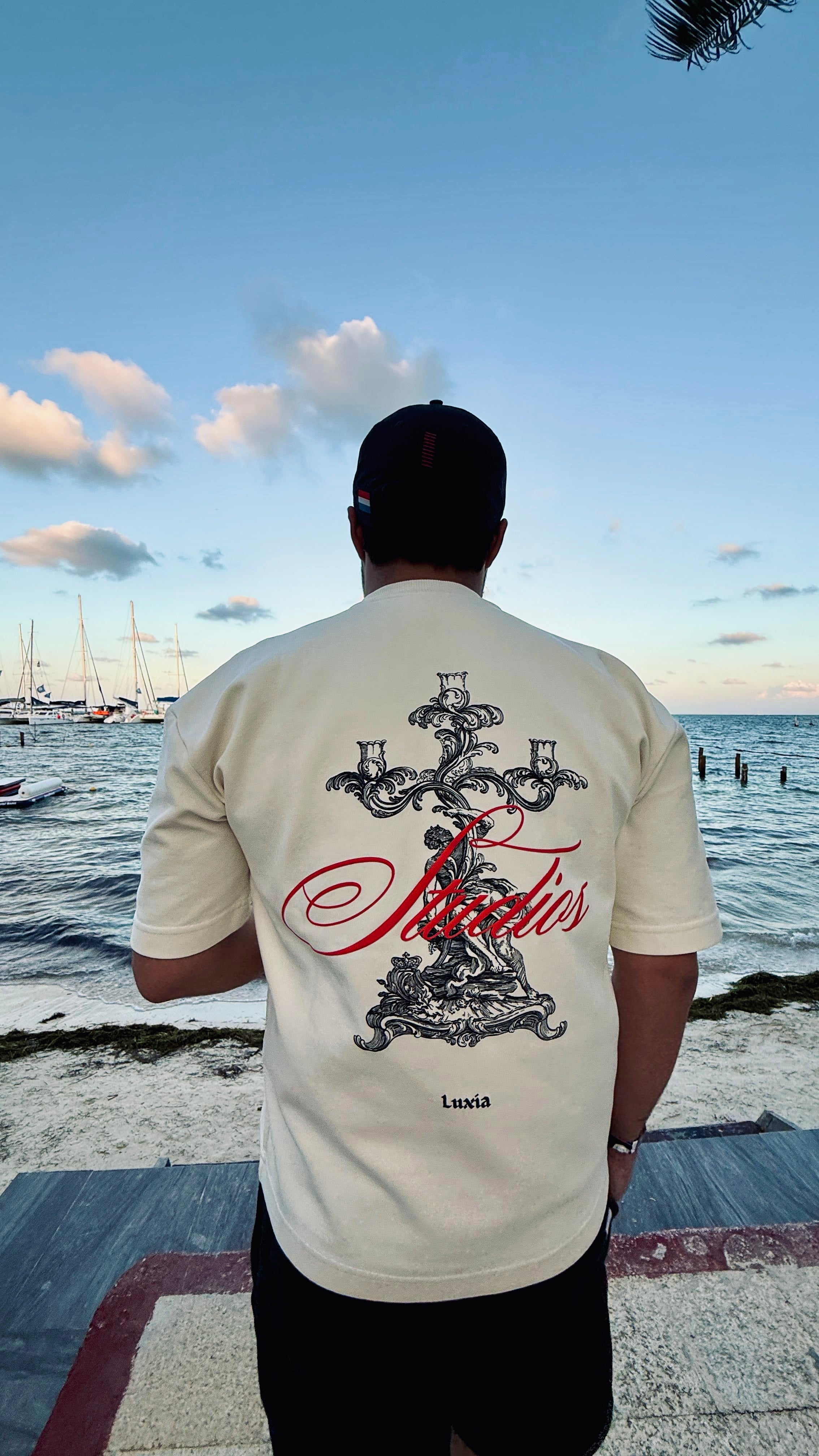 Camiseta Oversize Crema