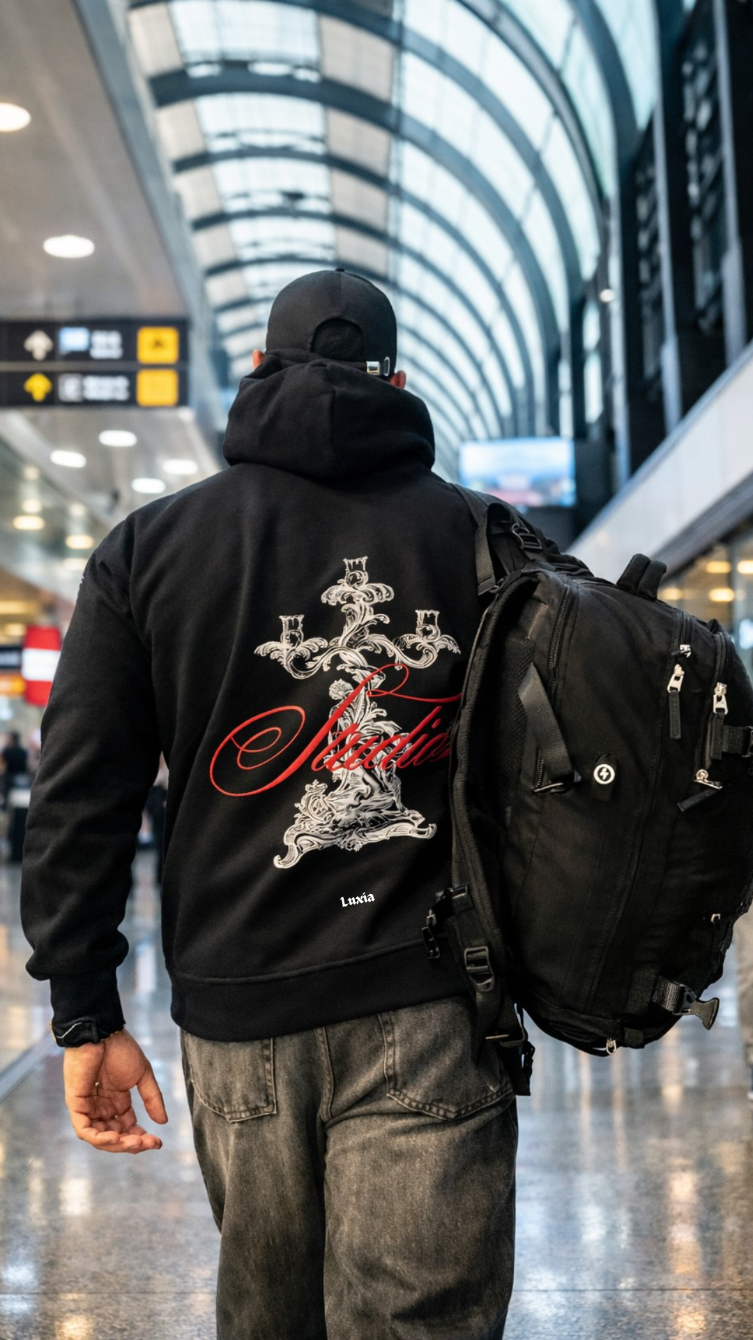 Hoodie Negro Grafito